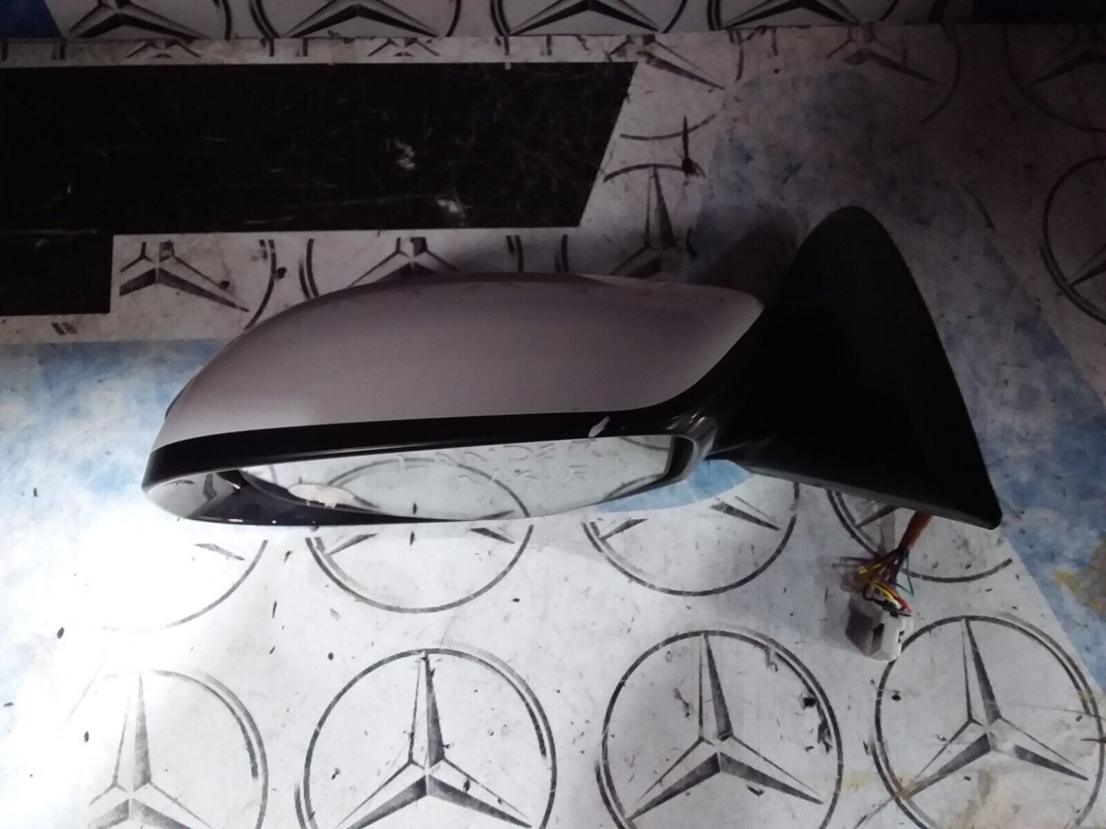 MITSUBISHI OUTLANDER 2013 PASSENGER SIDE MIRROR WHITE - BLIND SPOT WITH CAMERA