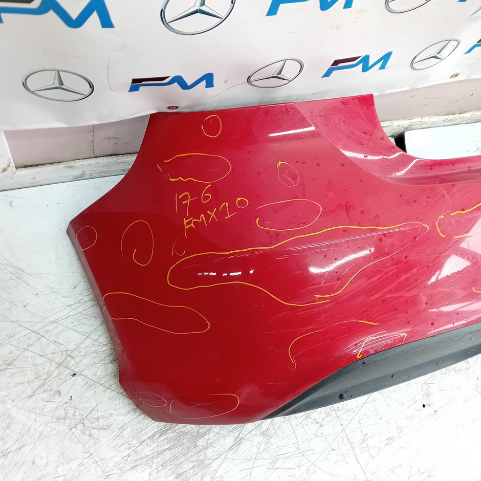 MERCEDES BENZ  A-CLASS W176 REAR BUMPER A1768605100 2012-2018 RED COMPLETE FMX10