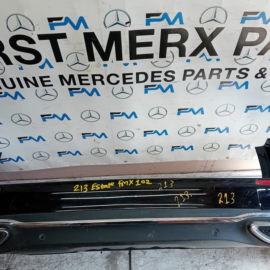 MERCEDES E-CLASS W213 ESTATE REAR BUMPER 2016 A2138852225 BLACK COMPLETE FMX102