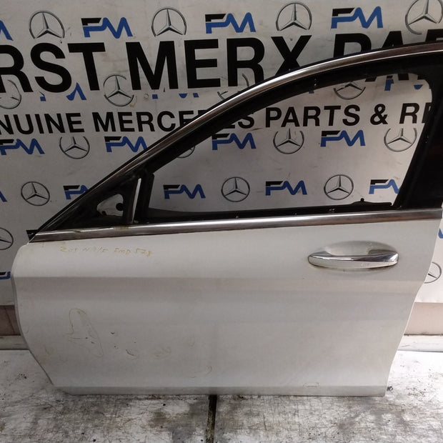 MERCEDES C-CLS W205 SLN PASSENGER FRONT DOOR NSF WHITE 2014-21 COMPLETE FMD578
