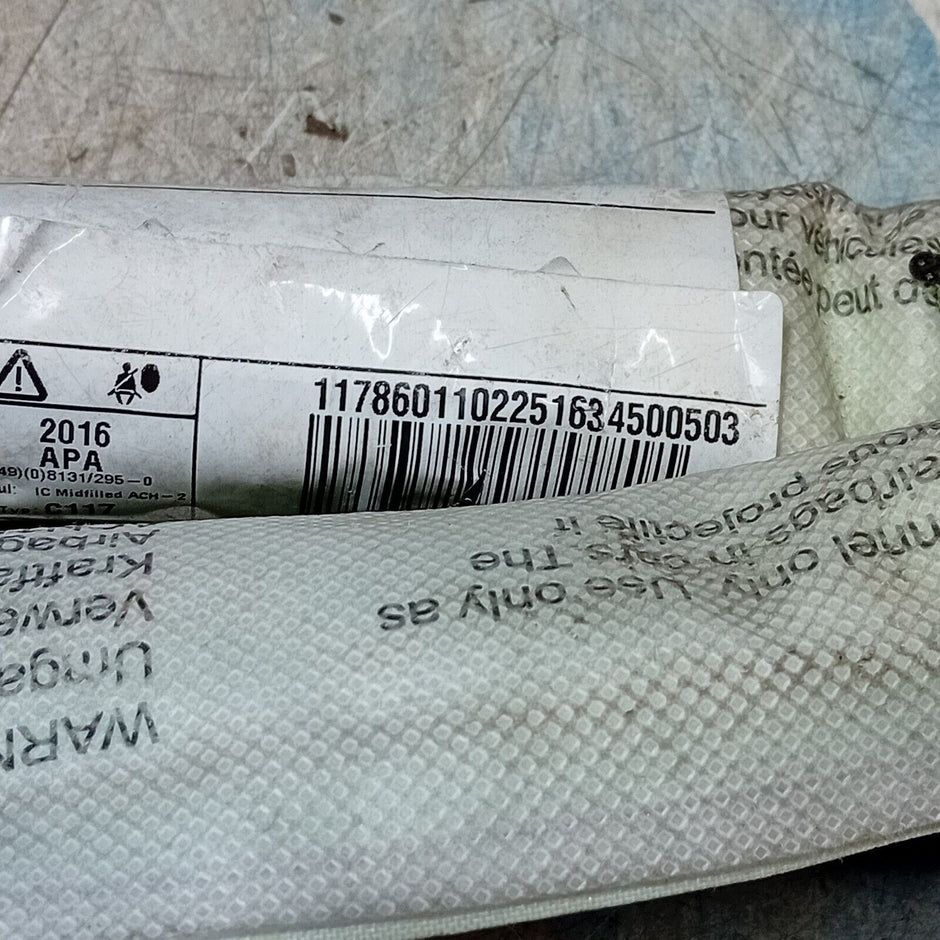 MERCEDES CLA CURTAIN AIBAG ROOF LEFT PASSENG SIDE MK19 (24) 2013-2019 1178601102