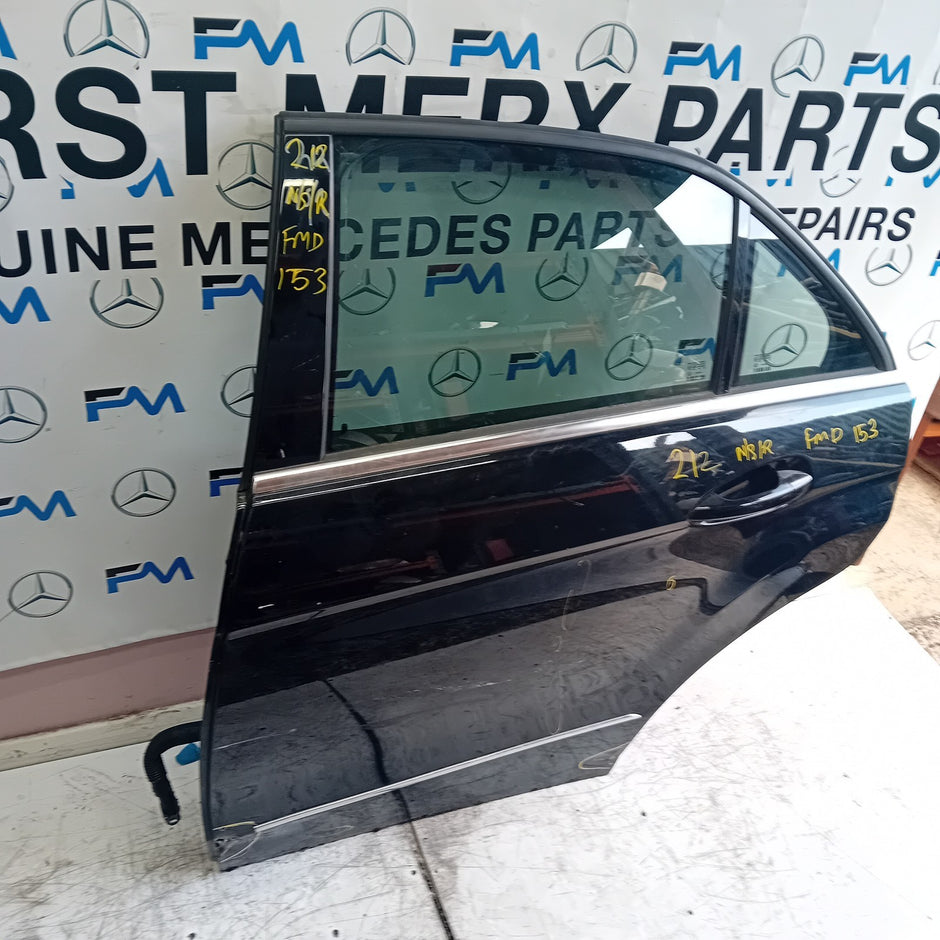 MERCEDES E-CLASS W212 PASSENGER REAR DOOR N/S/R BLACK COMPLETE 2009-16 FMD153
