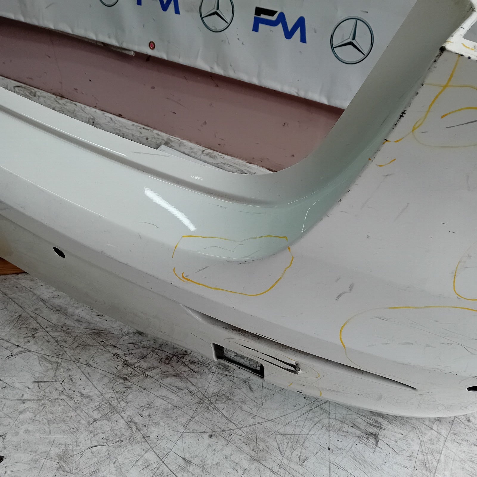 MERCEDES BENZ  A-CLASS W177 REAR BUMPER A1778804801 2018 WHITE FMX4