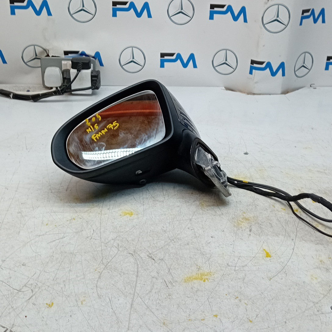 MERCEDES C-CLASS W205 PASSENGER WING MIRROR NS BLACK PL CAMERA A2058104901 FMM75