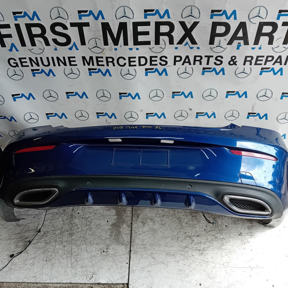 MERCEDES BENZ C-CLASS W205 COUPE REAR BUMPER 2015 BLUE FMX56