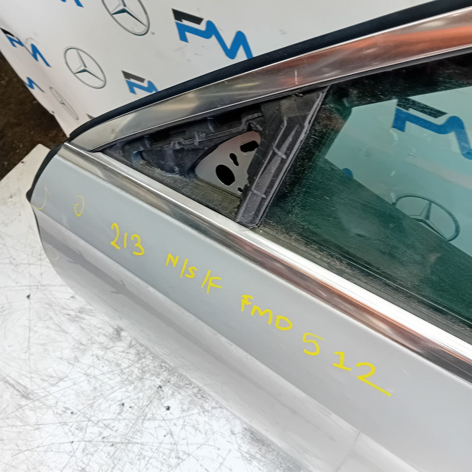 MERCEDES E-CLASS W213 PASSENGER FRONT DOOR NSF 2016 ON SILVER COMPLETE  FMD512