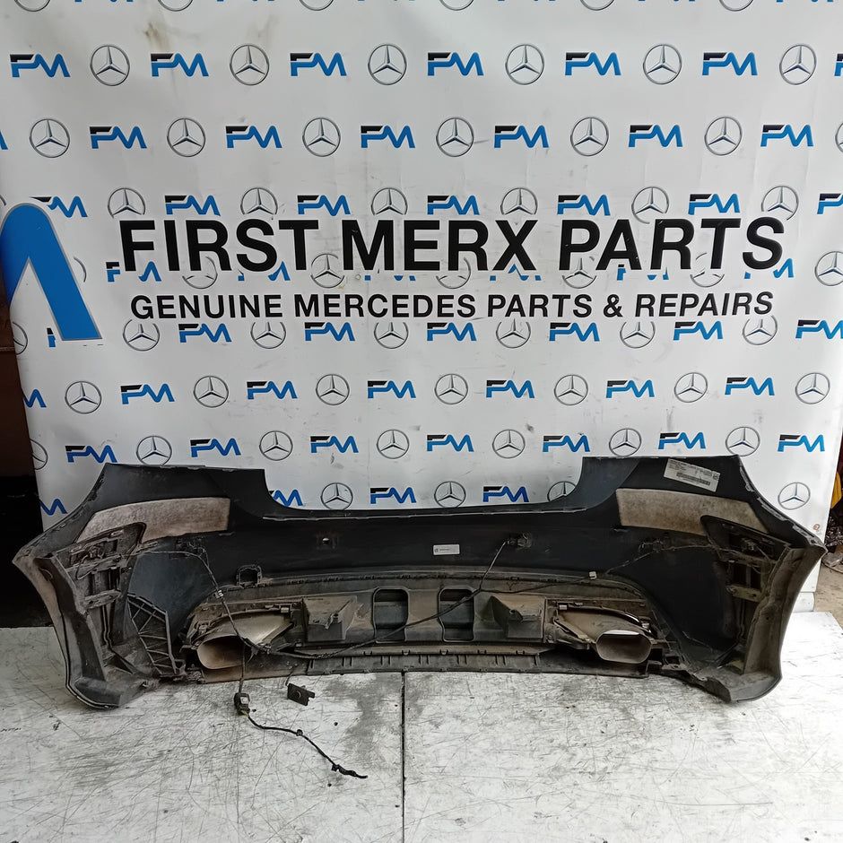 MERCEDES BENZ  A-CLASS W176 REAR BUMPER A1768803400 2016 BLACK COMPLETE FMX20