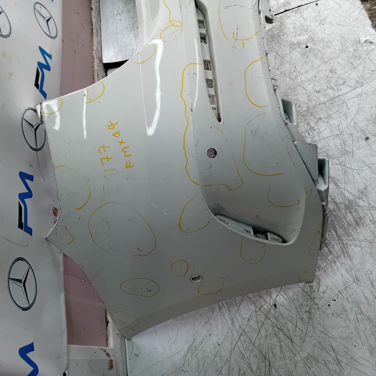 MERCEDES BENZ  A-CLASS W177 REAR BUMPER A1768850125 2018 WHITE FMX14