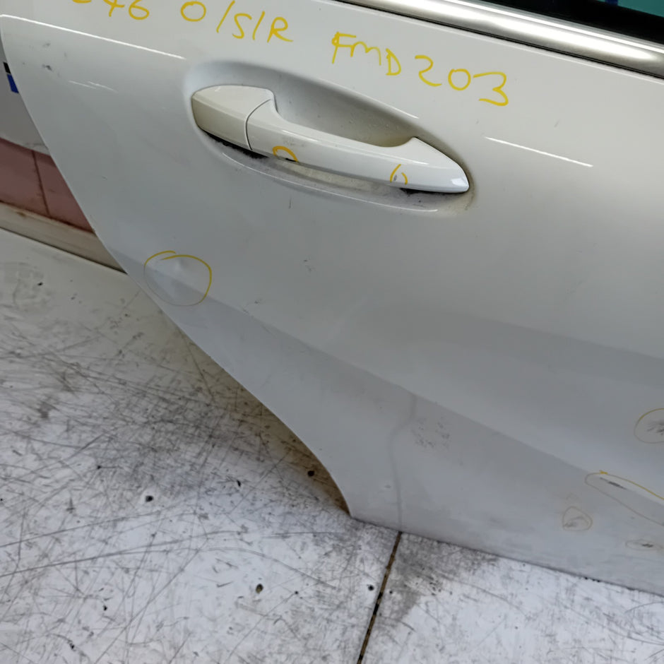 MERCEDES BENZ B-CLASS W246 DRIVER REAR DOOR OSR WHITE 2012-19  COMPLETE FMD203