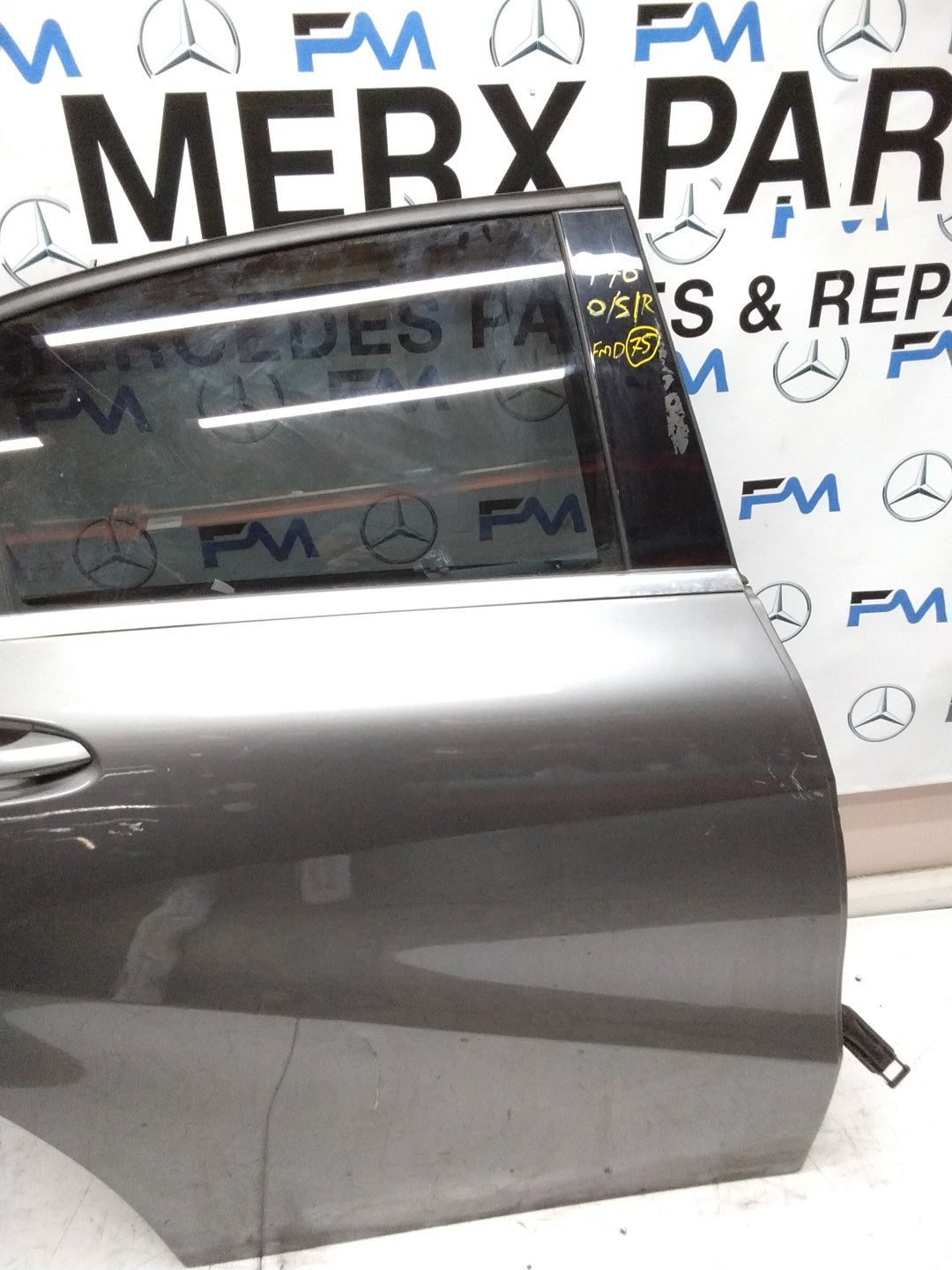 MERCEDES BENZ A-CLASS W176 DRIVER SIDE REAR DOOR O/S/R COMPLETE GREY FMD75