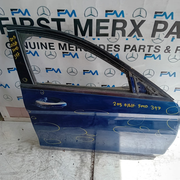 MEECEDS C-CLASS W205 DRIVER FRONT DOOR OSF BLUE 2014 ON COMPLETE FMD397