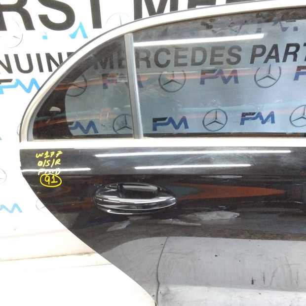 MERCEDES BENZ  A-CLASS W177 DRIVER SIDE REAR DOOR O/S/R COMPLETE BLACK FMD92