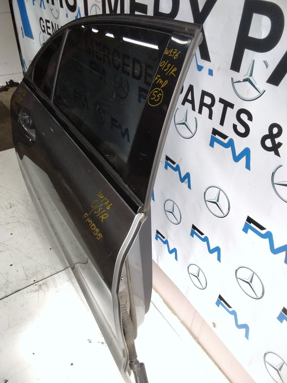 MERCEDES BENZ  A-CLASS W176 DRIVER SIDE REAR DOOR N/S/R COMPLETE GREY FMD55