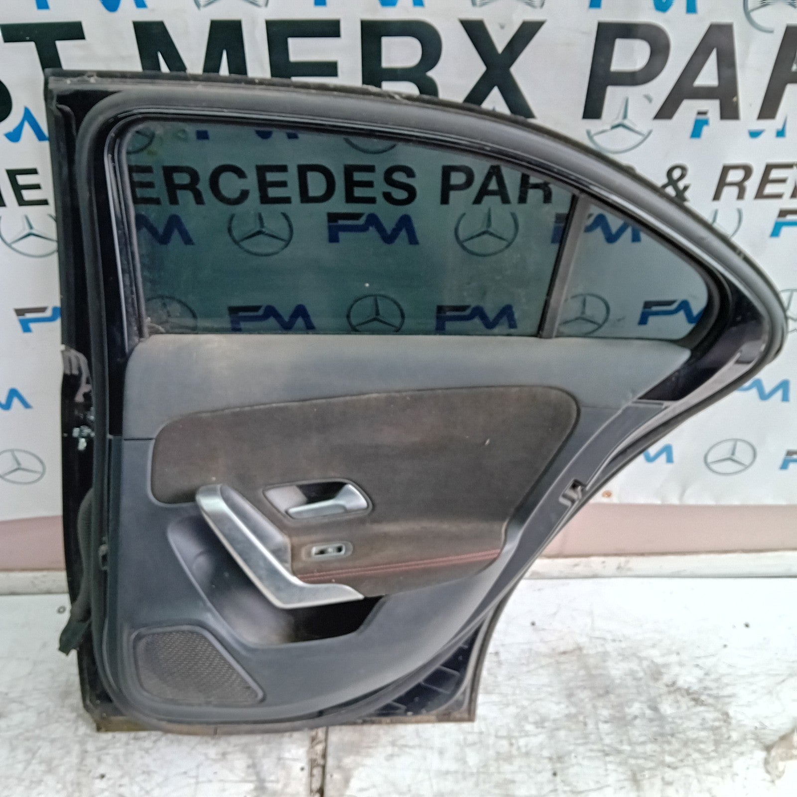 MERCEDES A-CLASS W177 DRIVER REAR DOOR OSR BLACK 2018 ON COMPLETE FMD374