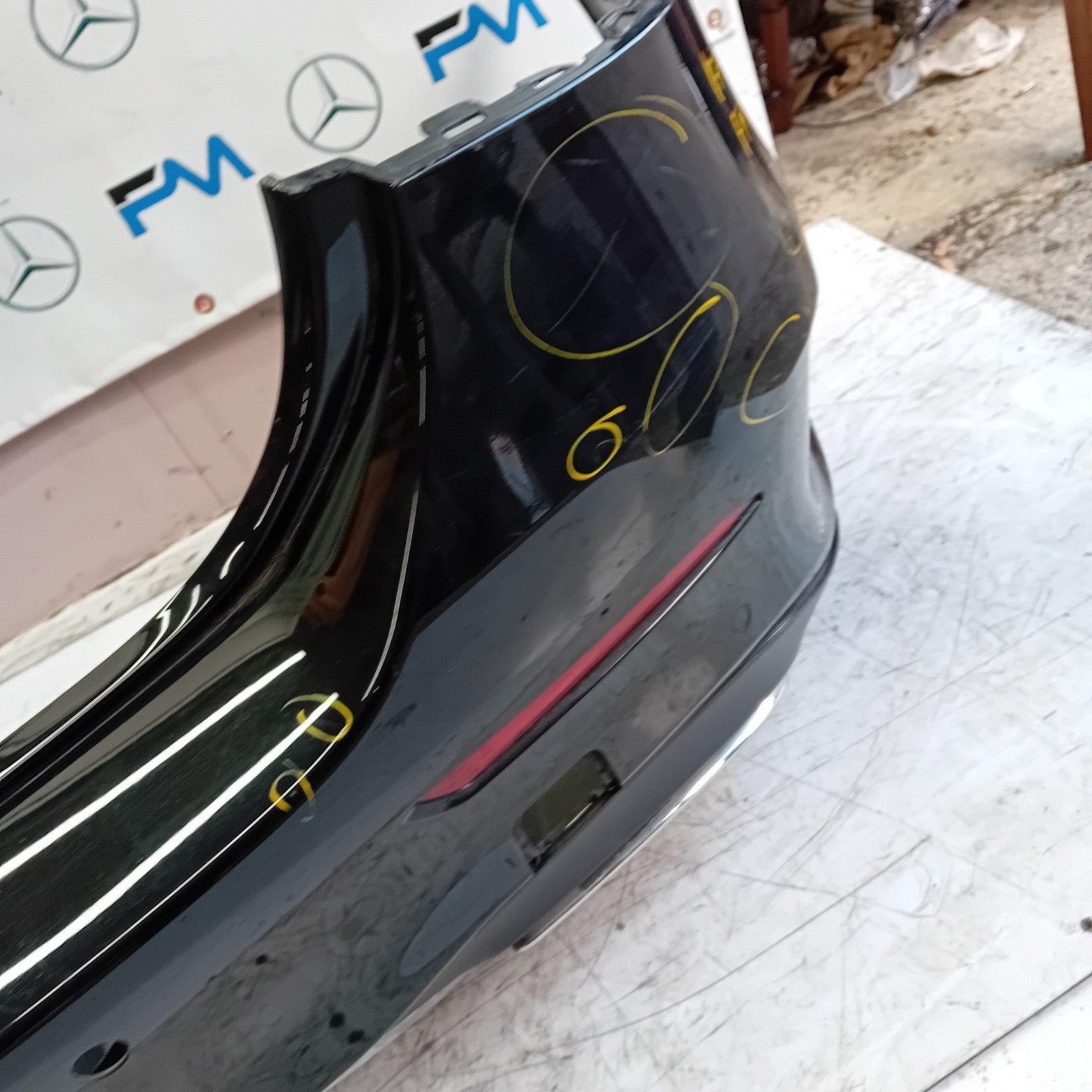 MERCEDES BENZ  A-CLASS W177 REAR BUMPER A1778801805 BLACK 2018 COMPLETE FMX1