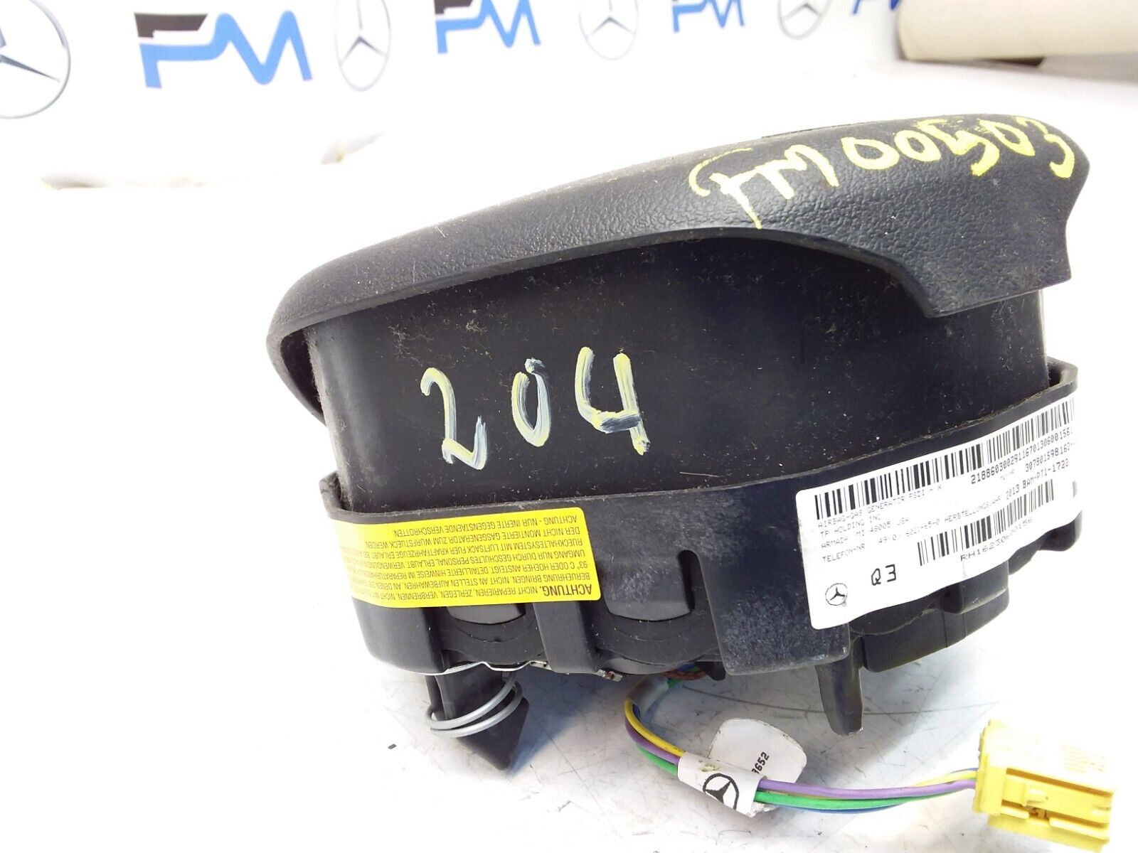 MERCEDES E-CLASS W204 STEERING WHEEL AIRBAG 307801598162-AD FM00503