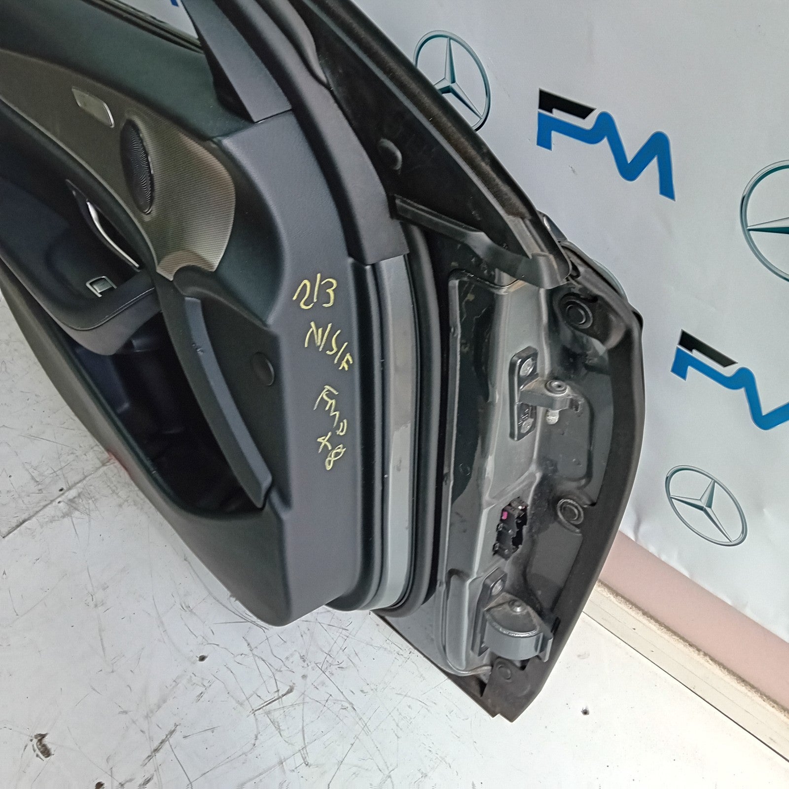 MERCEDES BENZ E-CLASS W213 PASSENGER SIDE FRONT DOOR N/S/F COMPLETE GREY FMD48