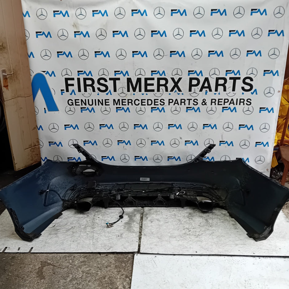 MERCEDES C-CLASS W205 SLN REAR BUMPER 2014 ON BLUE COMPLETE A2058555738 FMX36