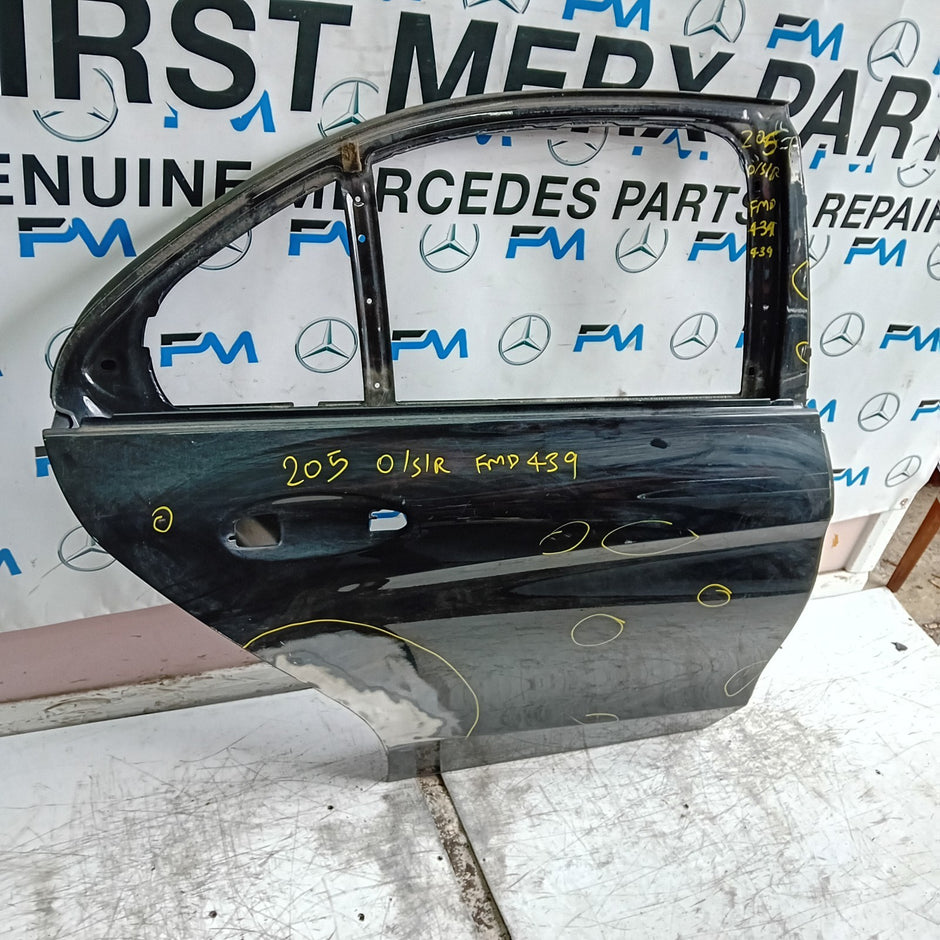 MERCEDES C-CLASS W205 SLN DRIVER REAR DOOR OSR BLACK 2014 ON FMD439