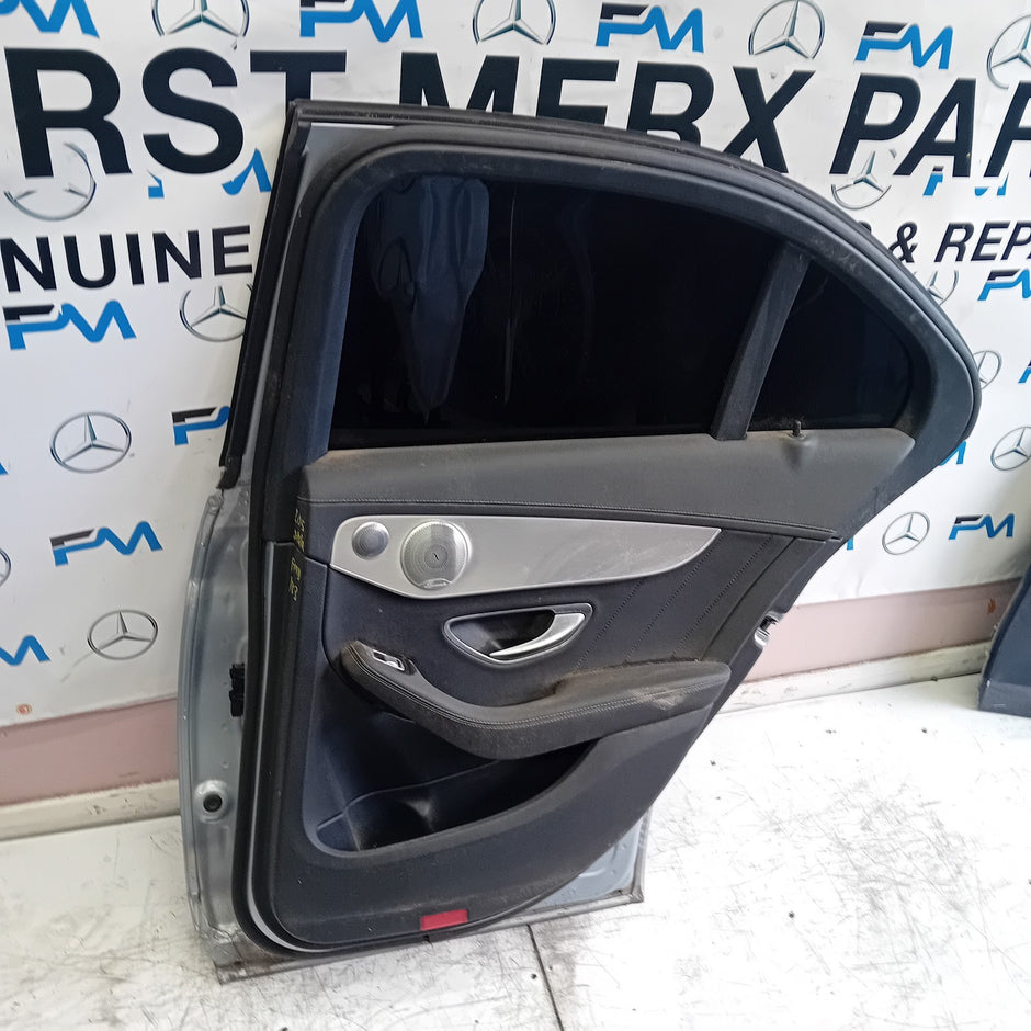 MERDEDES C-CLASS W205 DRIVER SIDE REAR DOOR OSR WHITE 2014 ON COMPLETE FMD183