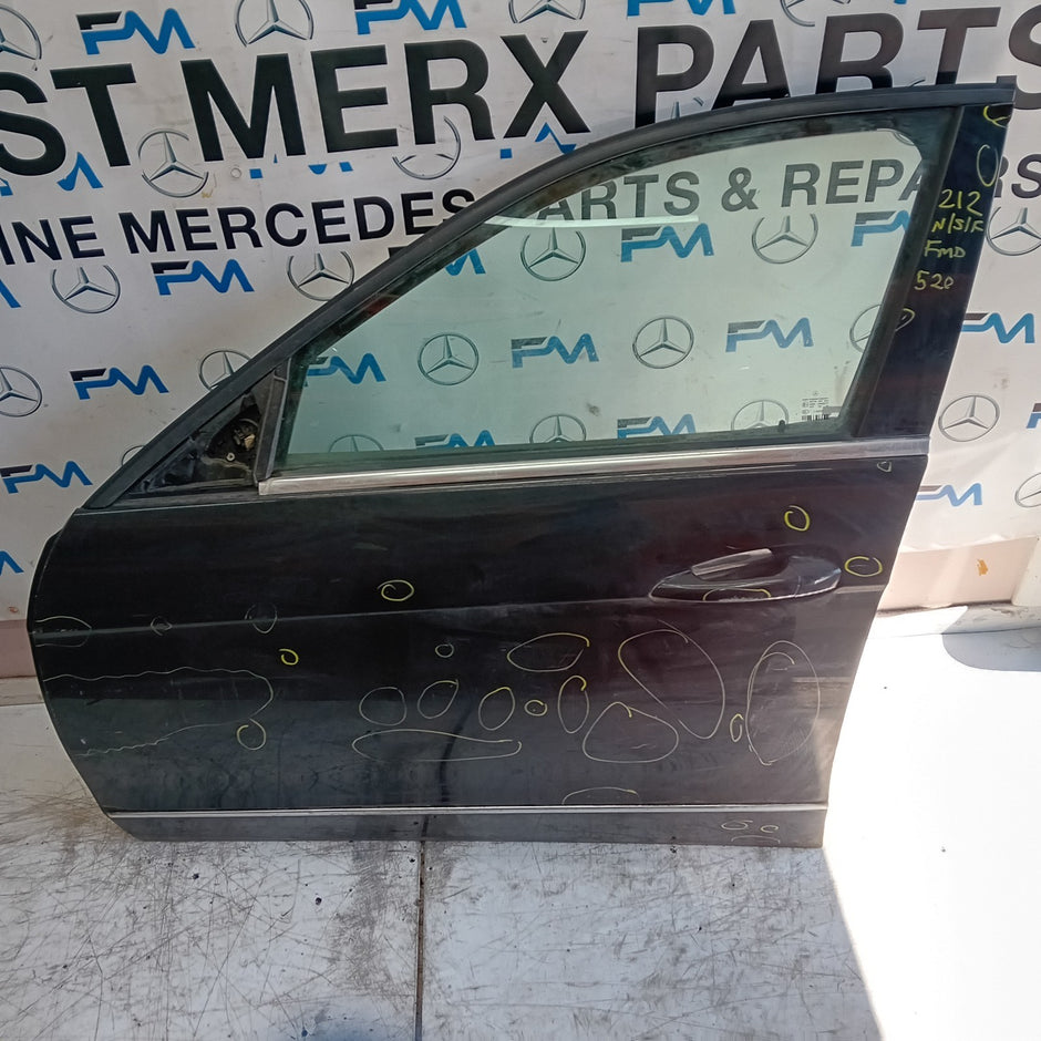 MERCEDES BENZ  E-CLASS W212 PASSENGER FRONT DOOR NSF 2015 COMPLETE BLACK FMD520