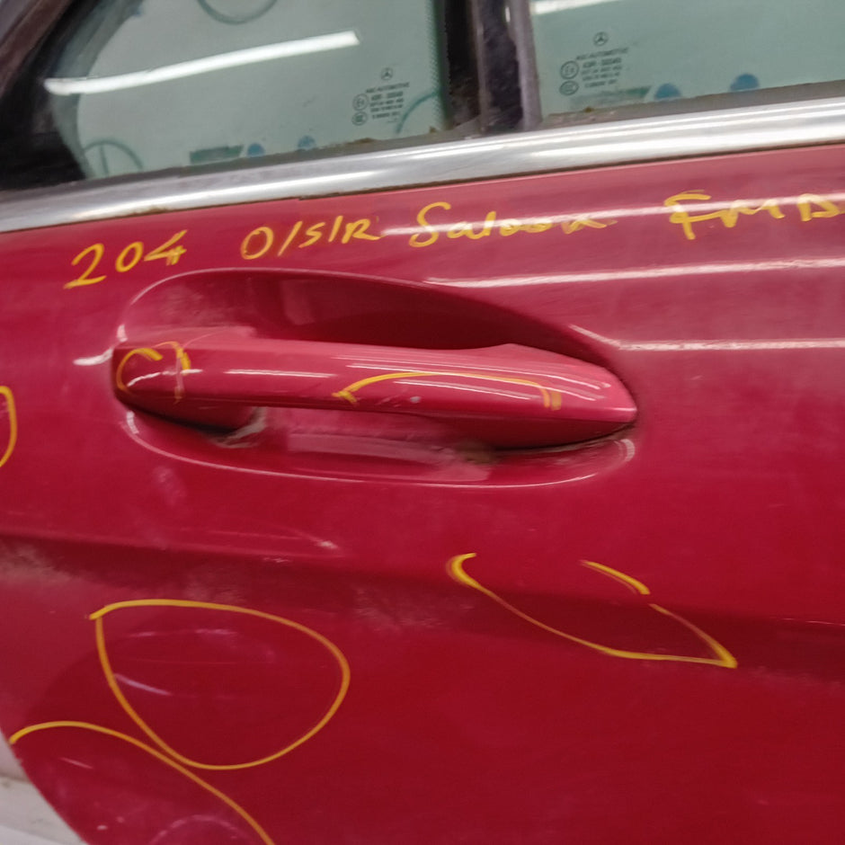 MERCEDES C-CLASS W204 SLN DRIVER REAR DOOR OSR RED 2008-2014 COMPLETE FMD447