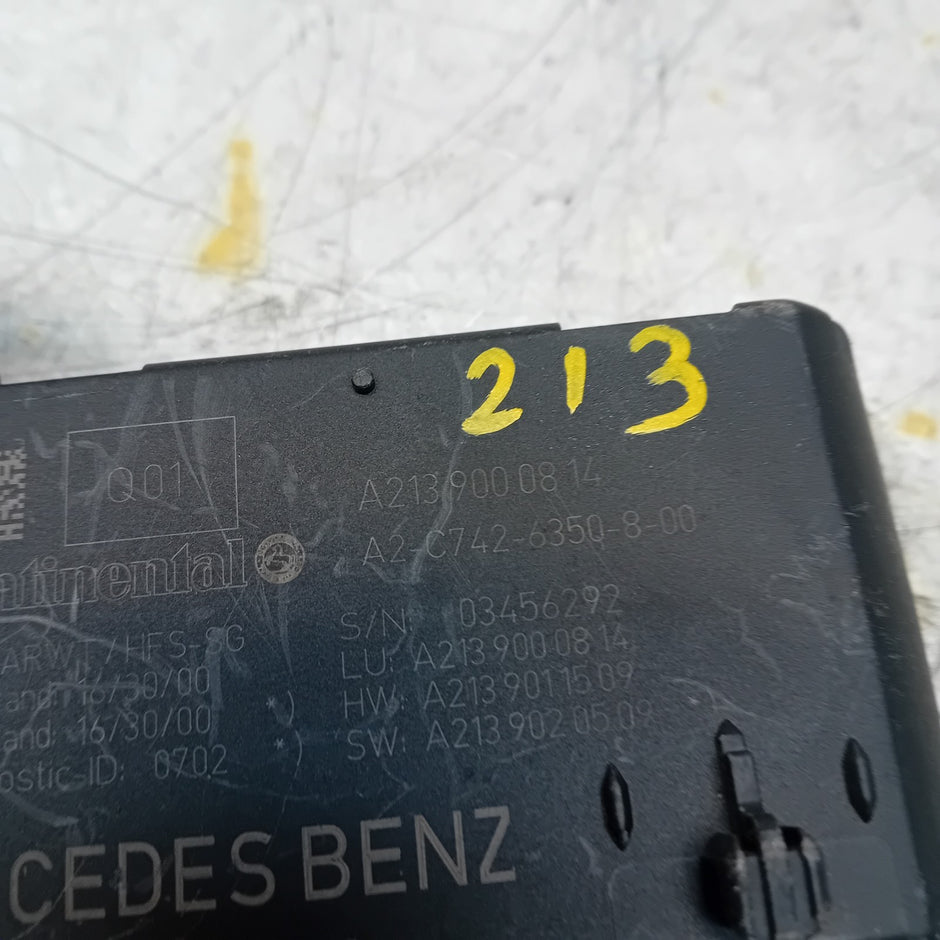 MERCEDES BENZ  E-CLASS TAILGATE CONTROL MODULE W213 A2139000814 FM001507