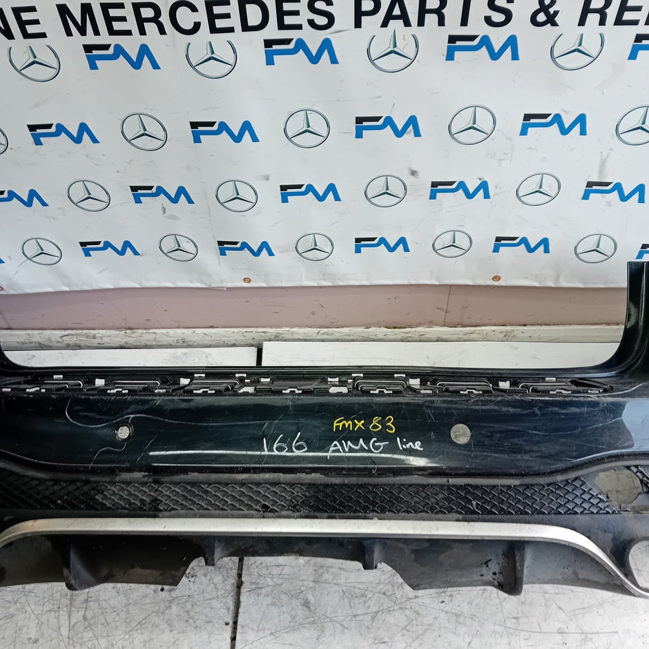 MERCEDES BENZ  GLE W166 SALOON REAR BUMPER BLACK 2016 A1668853024 FMX83