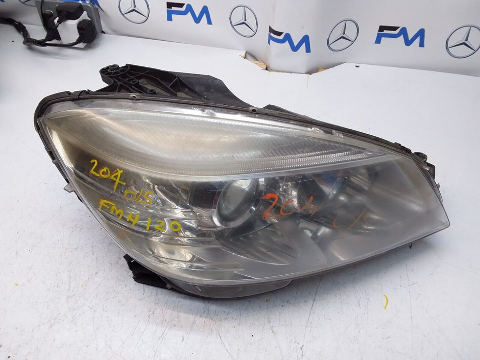 2008 MERCEDES C-CLASS W204 HEADLIGHT DRIVER SIDE OS A2048208681 FMH120 (DAMAGED)