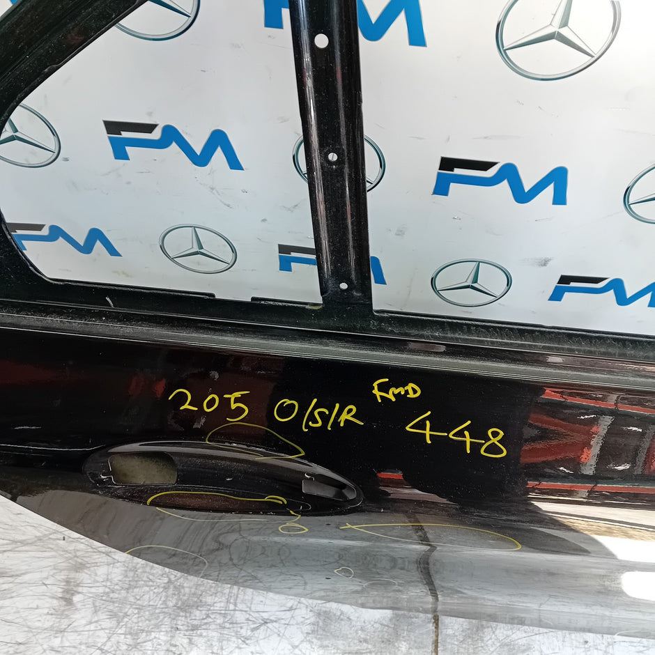 MERCEDES C-CLASS W205 SLN DRIVER REAR DOOR OSR BLACK 2014 ON FMD448