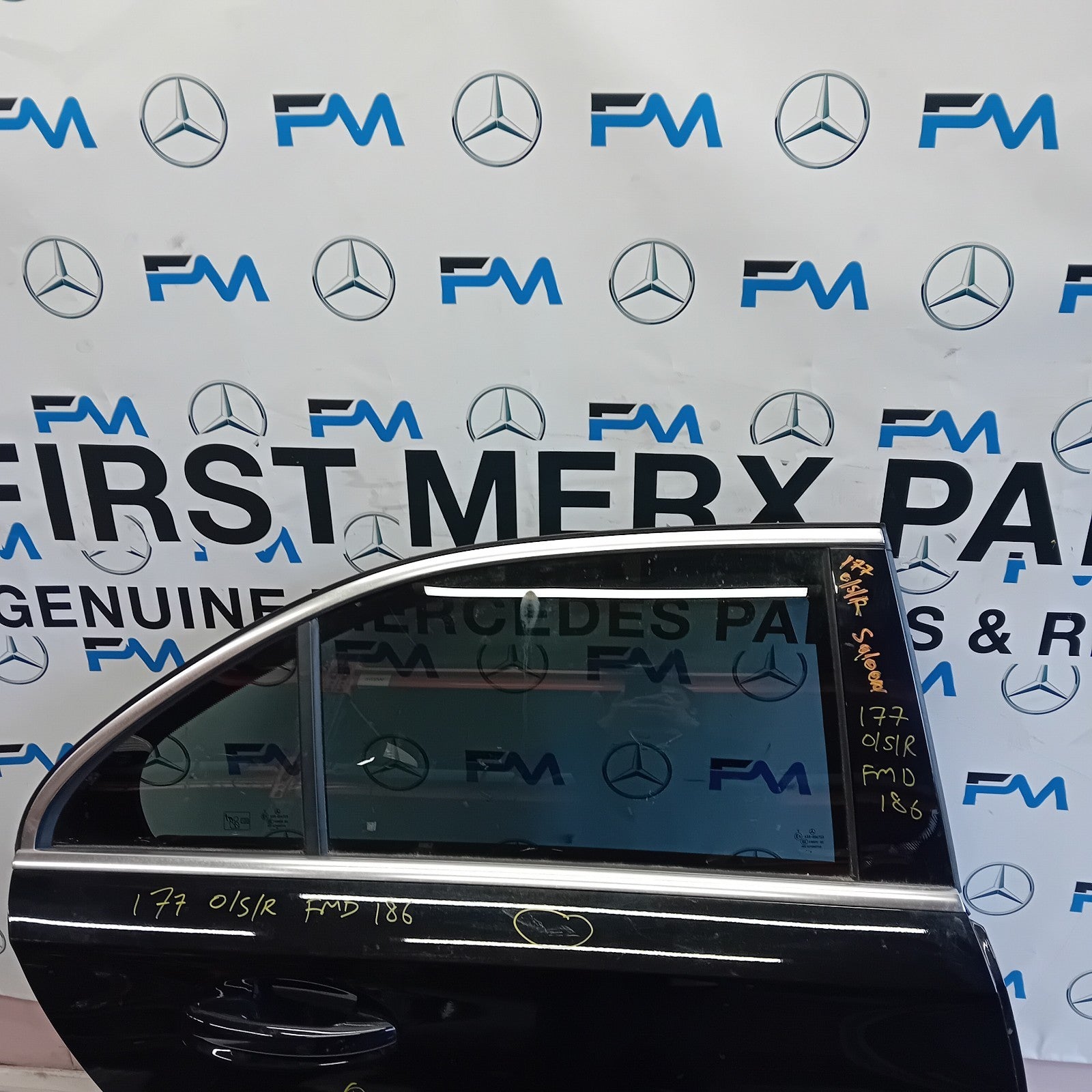 MERDEDES A-CLASS W177 SALOON DRIVER REAR DOOR NSR BLACK 2018 ON COMPLETE FMD186