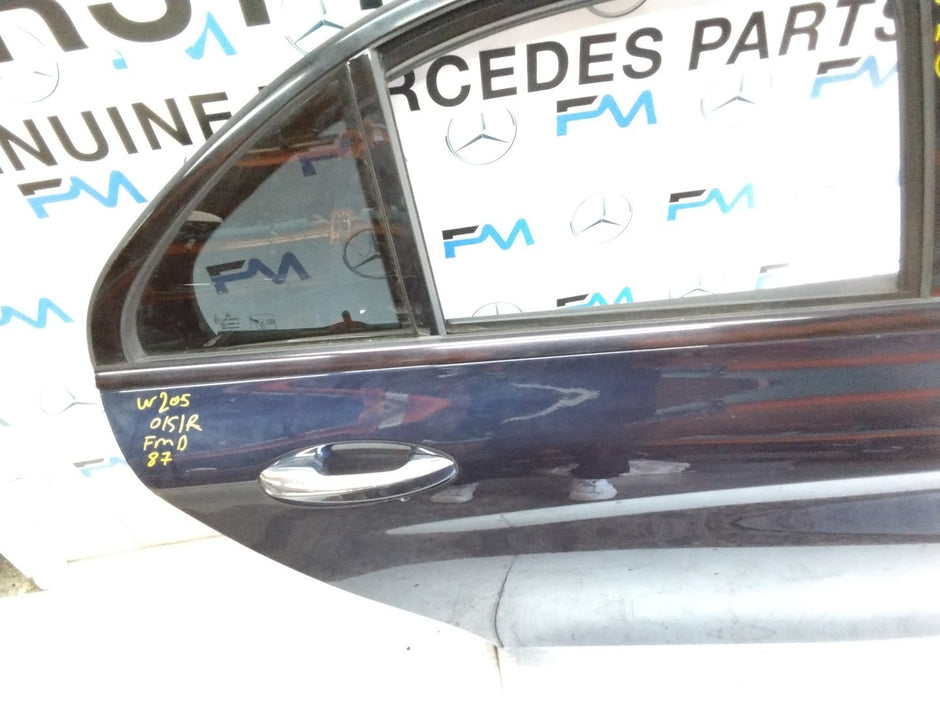 MERCEDES BENZ C-CLASS W205 DRIVER SIDE REAR DOOR O/S/R COMPLETE BLUE FMD87