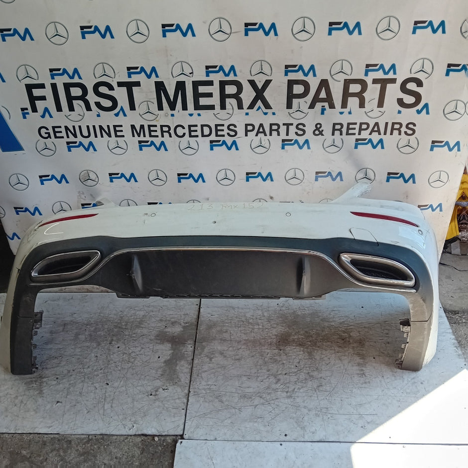 MERCEDES BENZ E-CLASS W213 SLN REAR BUMPER A2138850001 2016 WHITE FMX152