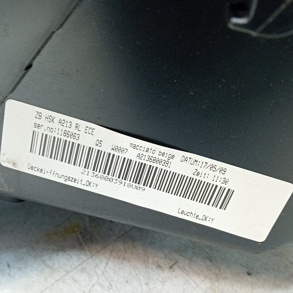 MERCEDES E-CLASS W213 DASHBOARD GLOVEBOX 2016 ON A2136800391 FM001301