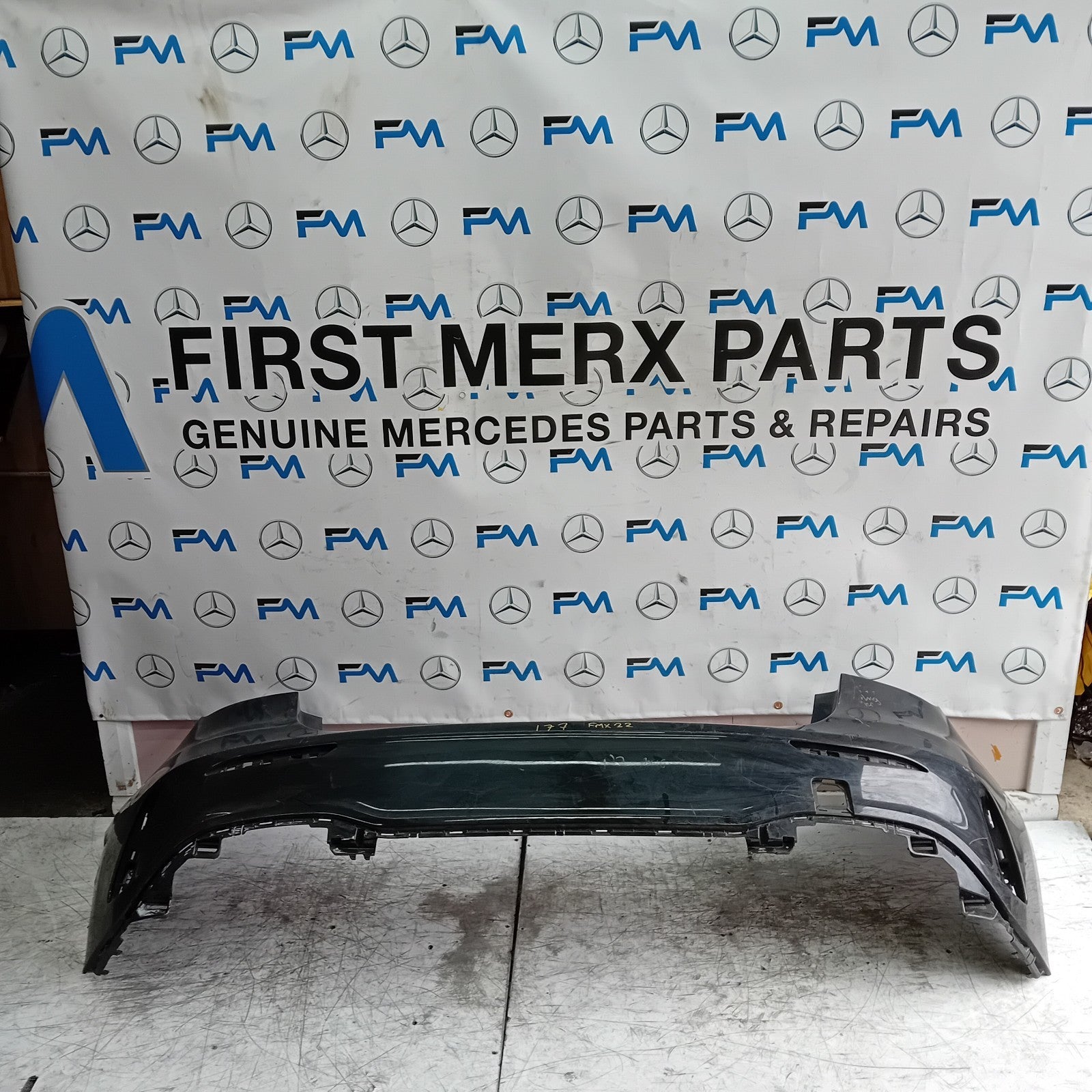 MERCEDES BENZ  A-CLASS W177 REAR BUMPER 2018 A1778851301 BLACK FMX22