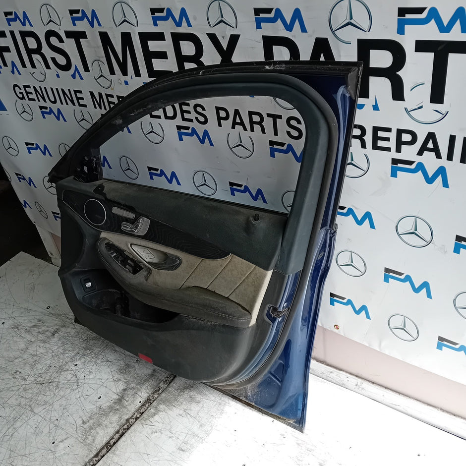 MEECEDS C-CLASS W205 DRIVER FRONT DOOR OSF BLUE 2014 ON COMPLETE FMD397