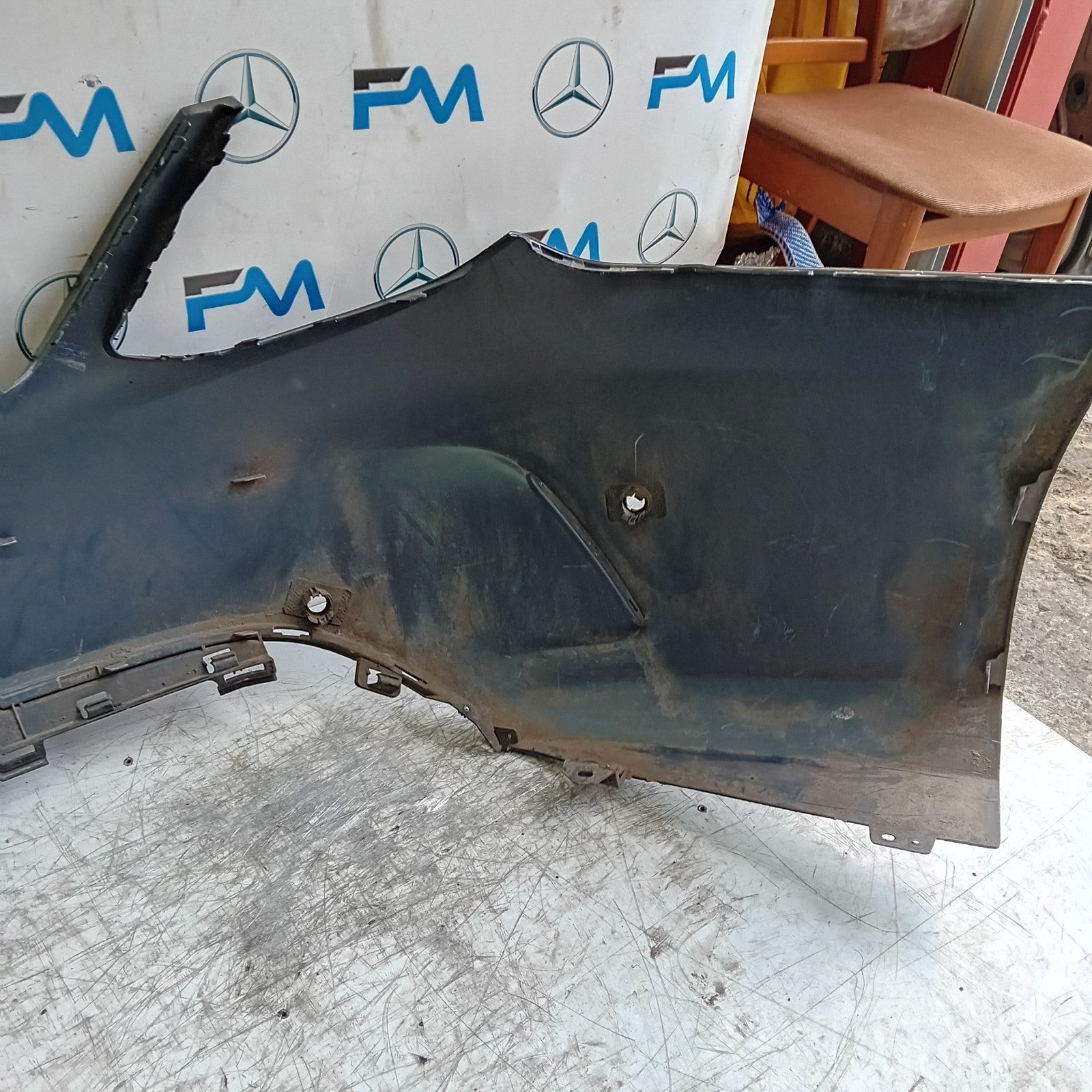 MERCEDES C-CLASS W205 SLN REAR BUMPER 2014 BLACK A2058555738 FMX45