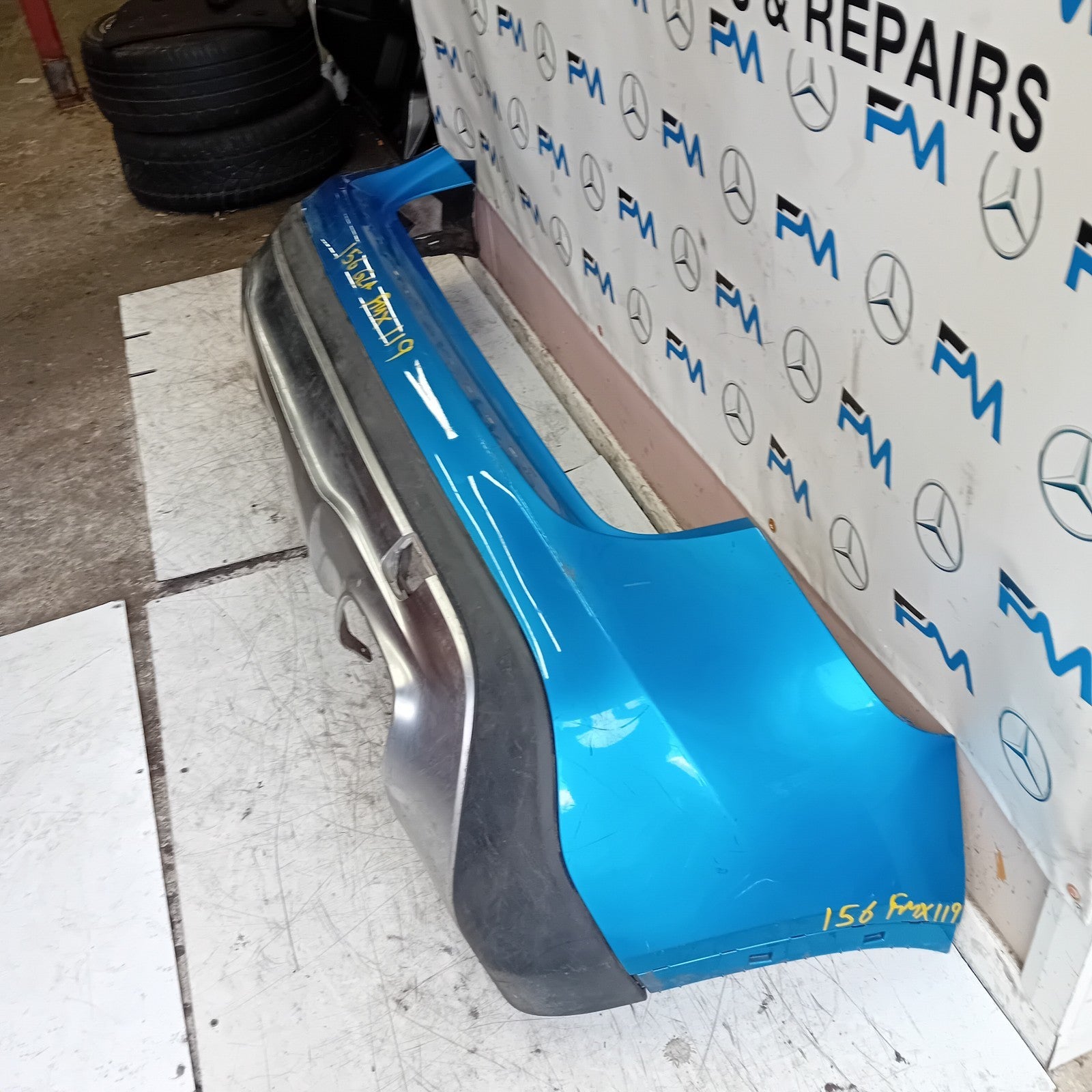 MERCEDES BENZ GLA X156 REAR BUMPER BLUE 2014-19 A1568852425 FMX119