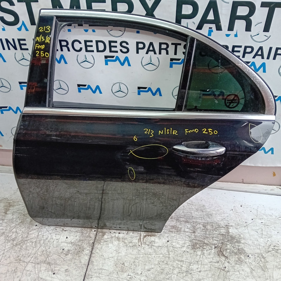 MERCEDES E-CLASS W213 SLN PASSENGER REAR DOOR NSR BLACK 2016 ON COMPLETE FMD250