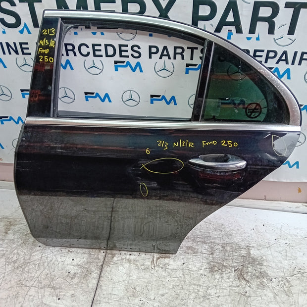 MERCEDES E-CLASS W213 SLN PASSENGER REAR DOOR NSR BLACK 2016 ON COMPLETE FMD250