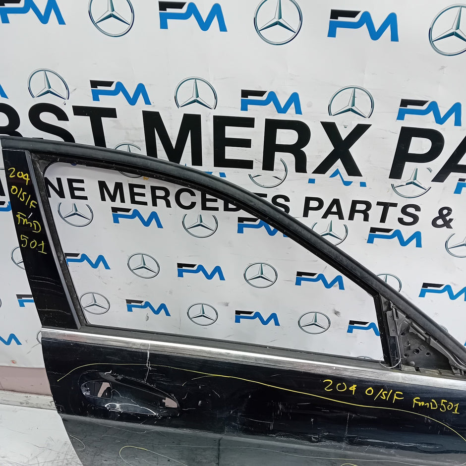 MERCEDES BENZ C-CLASS W204 DRIVER FRONT DOOR OSF 2013 BLACK FMD501