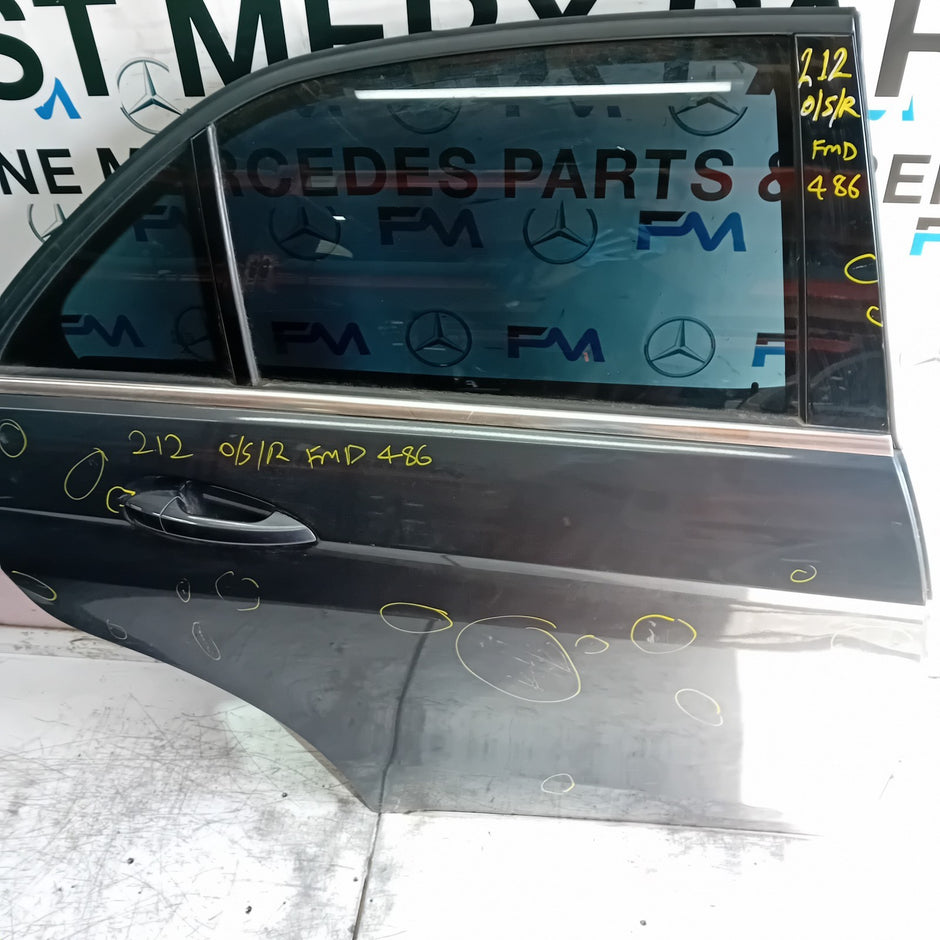 MERCEDES BENZ  E-CLASS W212 DRIVER REAR DOOR OSR  2014 GREY COMPLETE FMD486