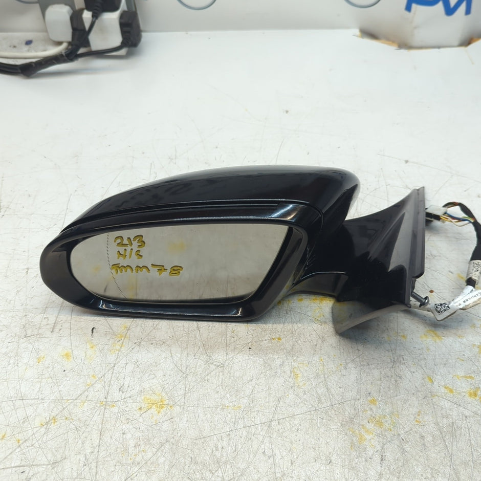 MERCEDES E-CLASS W213 PASSENGER WING MIRROR NS BLACK A2138102500 FMM78
