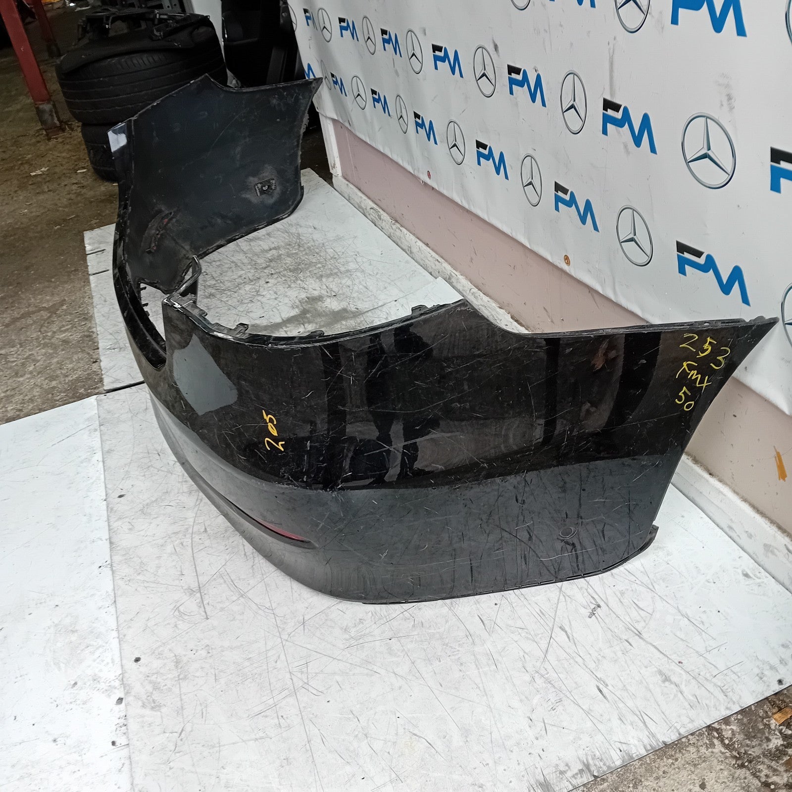 MERCEDES BENZ GLC W253 REAR BUMPER 2015 BLACK A2539852525 FMX50