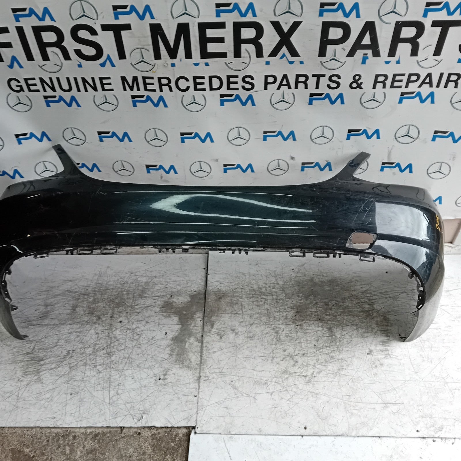 MERCEDES BENZ C-CLASS W205 SLN REAR BUMPER 2015 BLACK A2058550138 FMX49