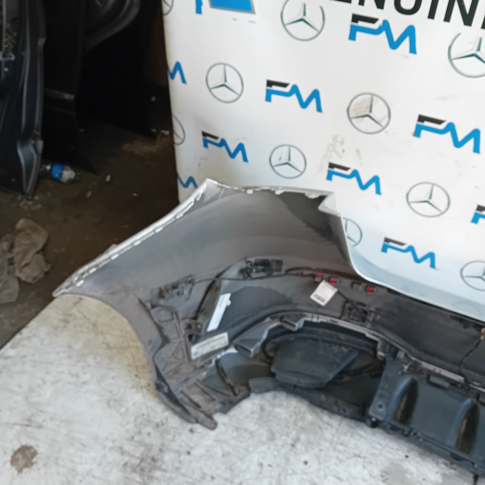 MERCEDES BENZ A-CLASS W177 REAR BUMPER A1778804801 2018 GREY COMPLETE FMX158