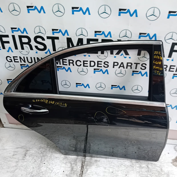 MERCEDES S-CLASS W222 SLN DRIVER REAR DOOR OSR BLACK 2014 ON COMPLETE FMD296