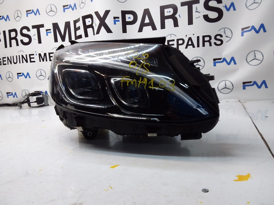 MERCEDES C CLASS W205 COMPLETE HEADLIGHT FACELIFT DRIVER OS A2059068202 FMH103