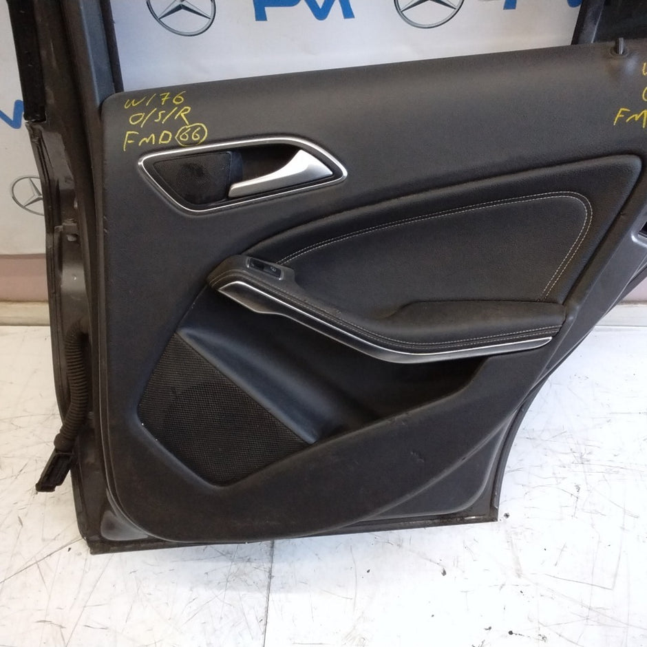 MERCEDES BENZ A-CLASS W176 DRIVER SIDE REAR DOOR O/S/R COMPLETE GREY FMD66 