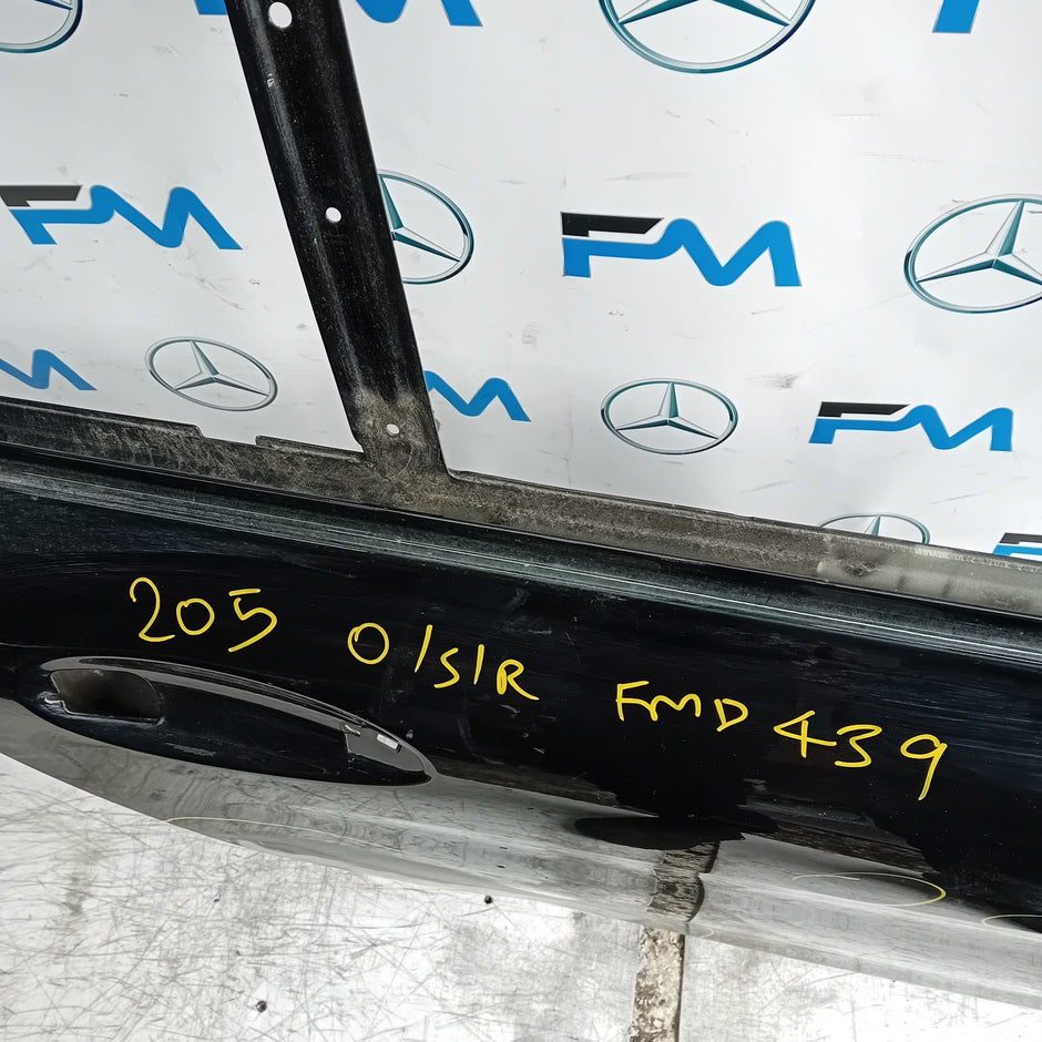 MERCEDES C-CLASS W205 SLN DRIVER REAR DOOR OSR BLACK 2014 ON FMD439